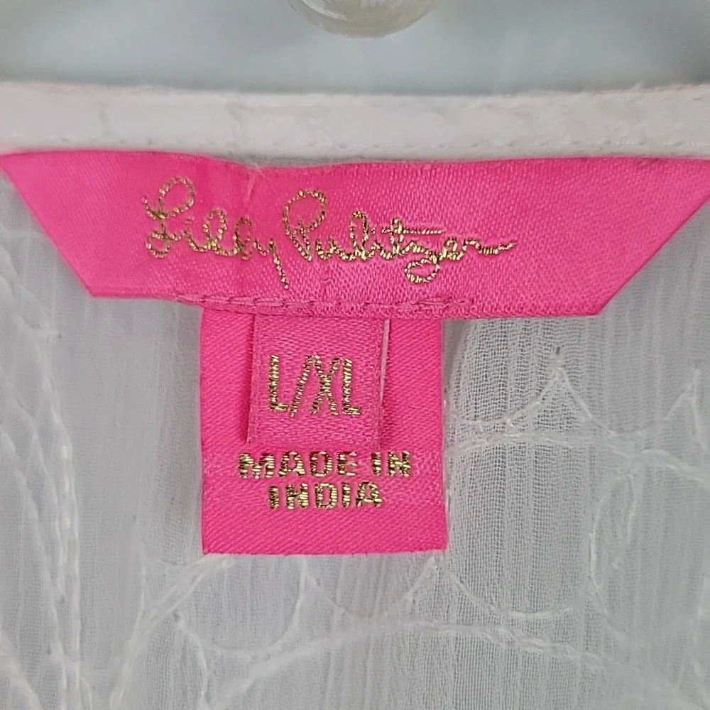 Lilly Pulitzer Scheena Midi swimsuit cover up resort white L/XL